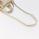 Chloe Paraty Hand Bag Leather 2way White Gold Auth 177045-9