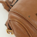 Chloe Paddington Hand Bag Leather Brown Silver gold Auth 177046SAV-9