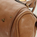 Chloe Paddington Hand Bag Leather Brown Silver gold Auth 177046SAV-13