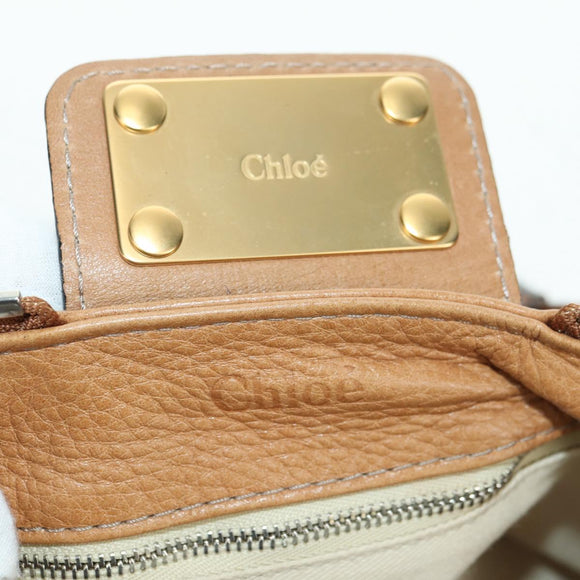 Chloe Paddington Hand Bag Leather Brown Silver gold Auth 177046SAV