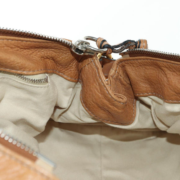 Chloe Paddington Hand Bag Leather Brown Silver gold Auth 177046SAV