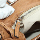 Chloe Paddington Hand Bag Leather Brown Silver gold Auth 177046SAV-23