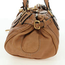 Chloe Paddington Hand Bag Leather Brown Silver gold Auth 177046SAV-3