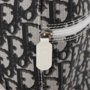 Christian Dior Trotter Canvas Vanity Hand Bag PVC Black Silver Auth 177048-14