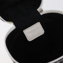 Christian Dior Trotter Canvas Vanity Hand Bag PVC Black Silver Auth 177048-16