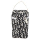 Christian Dior Trotter Canvas Vanity Hand Bag PVC Black Silver Auth 177048-3