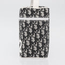 Christian Dior Trotter Canvas Vanity Hand Bag PVC Black Silver Auth 177048-4