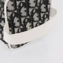 Christian Dior Trotter Canvas Vanity Hand Bag PVC Black Silver Auth 177048-7