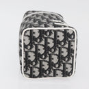 Christian Dior Trotter Canvas Vanity Hand Bag PVC Black Silver Auth 177048-9