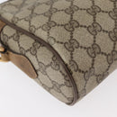 GUCCI GG Supreme Web Sherry Line Bag PVC Beige Gold 32 02 004 Auth 177053-16