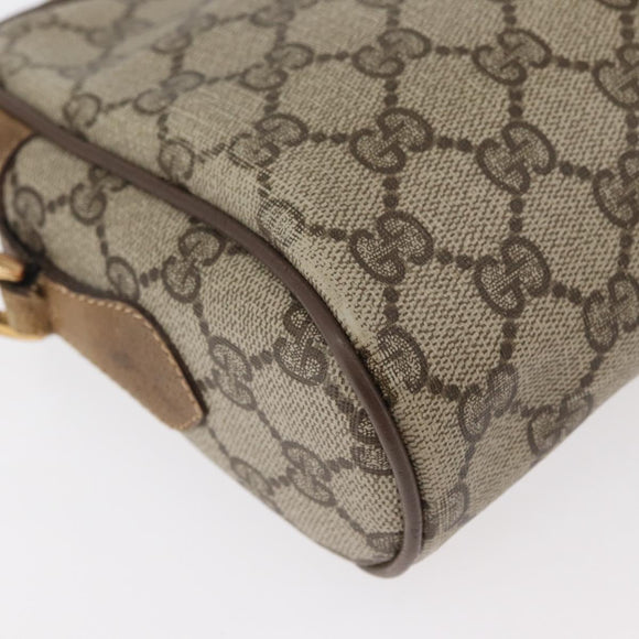 GUCCI GG Supreme Web Sherry Line Bag PVC Beige Gold 32 02 004 Auth 177053