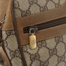 GUCCI GG Supreme Web Sherry Line Bag PVC Beige Gold 32 02 004 Auth 177053-18