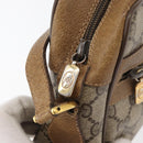 GUCCI GG Supreme Web Sherry Line Bag PVC Beige Gold 32 02 004 Auth 177053-10