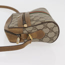 GUCCI GG Supreme Web Sherry Line Bag PVC Beige Gold 32 02 004 Auth 177053-4