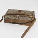 GUCCI GG Supreme Web Sherry Line Bag PVC Beige Gold 32 02 004 Auth 177053-6