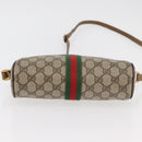 GUCCI GG Supreme Web Sherry Line Bag PVC Beige Gold 32 02 004 Auth 177053-5