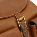 GUCCI Bamboo Backpack Leather Brown Gold 003 58 0016 Auth 177054-19