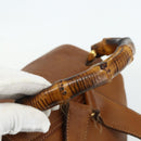 GUCCI Bamboo Backpack Leather Brown Gold 003 58 0016 Auth 177054-7