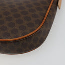 CELINE Macadam Canvas Shoulder Bag PVC Leather Brown Gold Auth 177058A-14