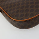 CELINE Macadam Canvas Shoulder Bag PVC Leather Brown Gold Auth 177058A-15