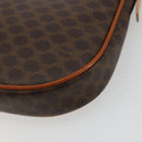 CELINE Macadam Canvas Shoulder Bag PVC Leather Brown Gold Auth 177058A-16
