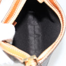 CELINE Macadam Canvas Shoulder Bag PVC Leather Brown Gold Auth 177058A-11