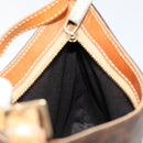 CELINE Macadam Canvas Shoulder Bag PVC Leather Brown Gold Auth 177058A-19