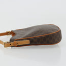 CELINE Macadam Canvas Shoulder Bag PVC Leather Brown Gold Auth 177058A-4