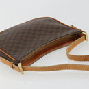CELINE Macadam Canvas Shoulder Bag PVC Leather Brown Gold Auth 177058A-6