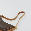 CELINE Macadam Canvas Shoulder Bag PVC Leather Brown Gold Auth 177058A-8