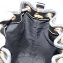 FENDI Pecan Canvas Shoulder Bag PVC Brown Black Auth 177061-16