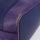 CELINE Shoulder Bag Leather Blue Silver Auth 177062-10