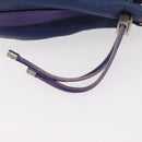 CELINE Shoulder Bag Leather Blue Silver Auth 177062-14
