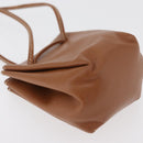 HERMES Vespa Pouch Leather Brown Gold Auth 177067A-14