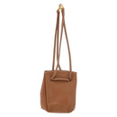 HERMES Vespa Pouch Leather Brown Gold Auth 177067A-13