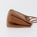 HERMES Vespa Pouch Leather Brown Gold Auth 177067A-3