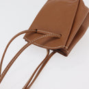 HERMES Vespa Pouch Leather Brown Gold Auth 177067A-6