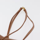 HERMES Vespa Pouch Leather Brown Gold Auth 177067A-8