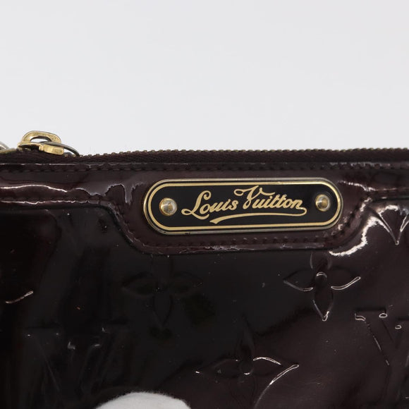 LOUIS VUITTON Vernis Pochette Cles NM Coin Purse Amarante M93557 LV Auth 177068