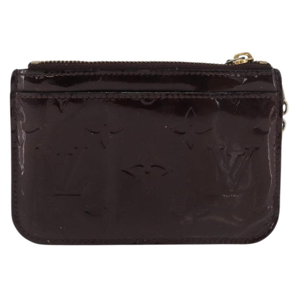 LOUIS VUITTON Vernis Pochette Cles NM Coin Purse Amarante M93557 LV Auth 177068