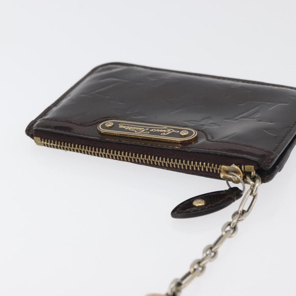 LOUIS VUITTON Vernis Pochette Cles NM Coin Purse Amarante M93557 LV Auth 177068