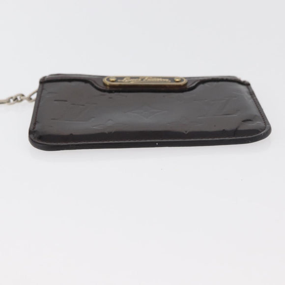 LOUIS VUITTON Vernis Pochette Cles NM Coin Purse Amarante M93557 LV Auth 177068