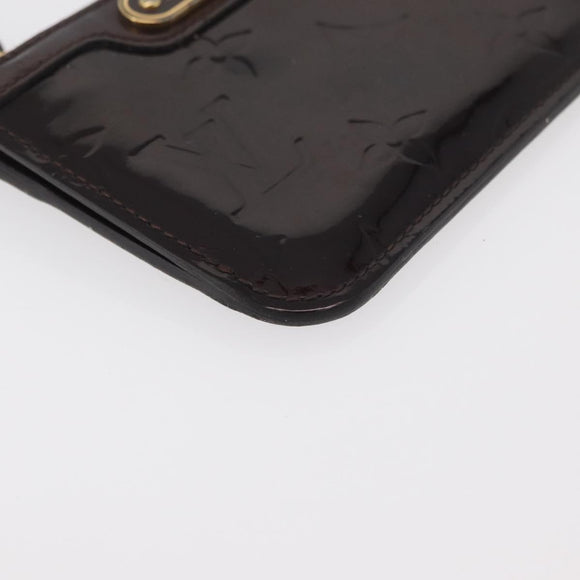 LOUIS VUITTON Vernis Pochette Cles NM Coin Purse Amarante M93557 LV Auth 177068
