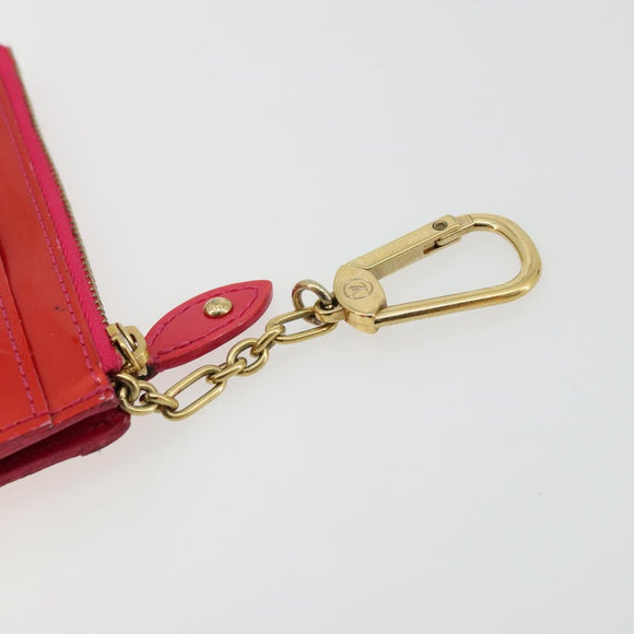 LOUIS VUITTON Vernis Pochette Cles NM Coin Purse Rose Pop M93637 LV Auth 177069