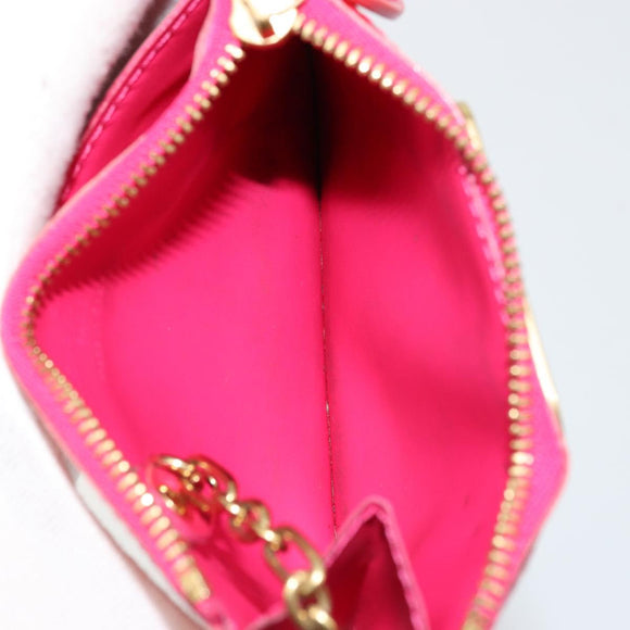 LOUIS VUITTON Vernis Pochette Cles NM Coin Purse Rose Pop M93637 LV Auth 177069
