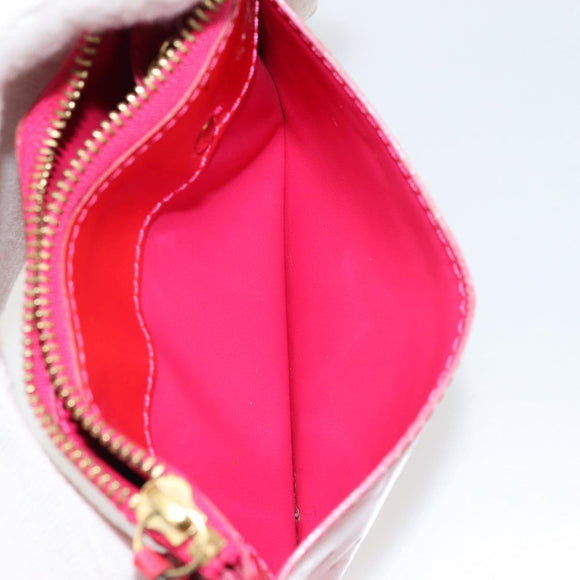 LOUIS VUITTON Vernis Pochette Cles NM Coin Purse Rose Pop M93637 LV Auth 177069