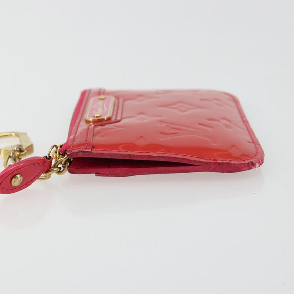LOUIS VUITTON Vernis Pochette Cles NM Coin Purse Rose Pop M93637 LV Auth 177069