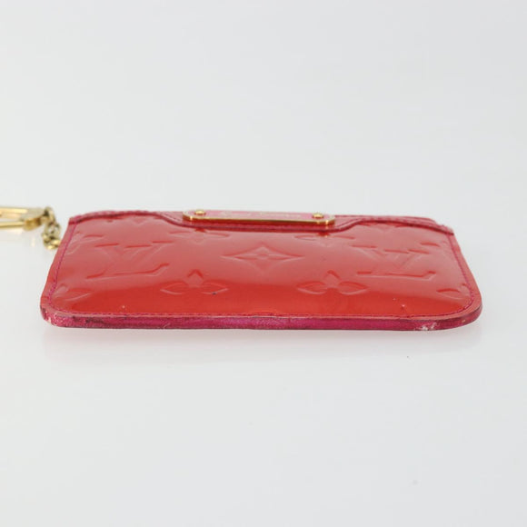 LOUIS VUITTON Vernis Pochette Cles NM Coin Purse Rose Pop M93637 LV Auth 177069