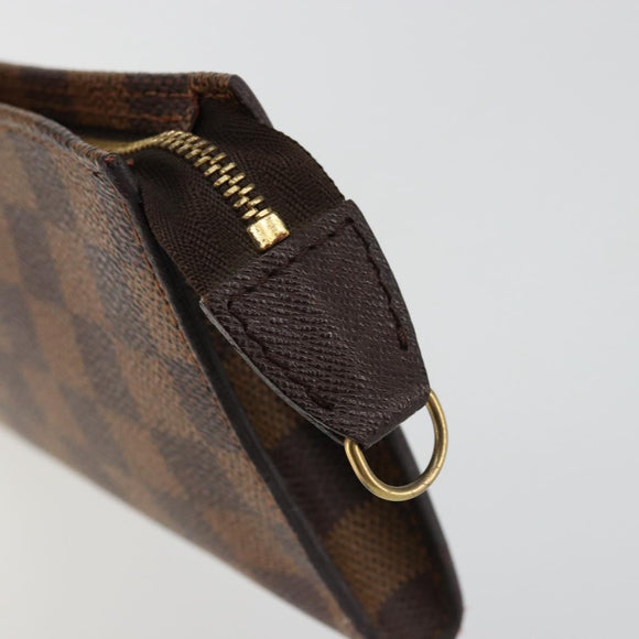 LOUIS VUITTON Damier Ebene Marais Pouch LV Auth 177071