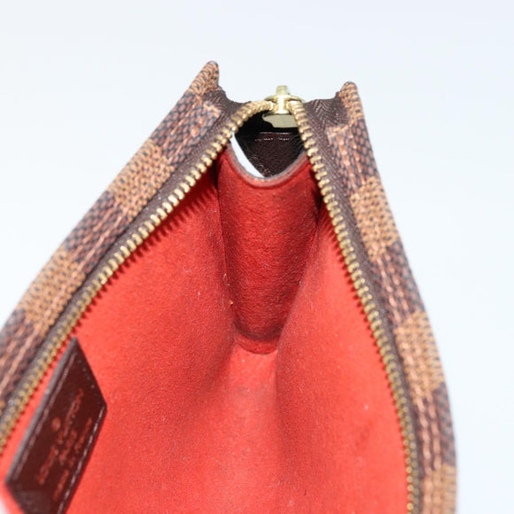 LOUIS VUITTON Damier Ebene Marais Pouch LV Auth 177071